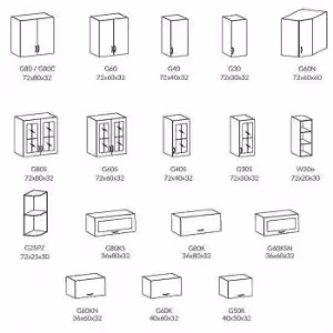 Obrazek Szafka kuchenna Sycylia  G80ks biały/dąb lancelot