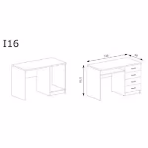 Obrazek Biurko Indianapolis I16 jesion ciemny