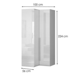Obrazek Szafa narożna Piano PUG/PN-70/KA/70 crystal white 