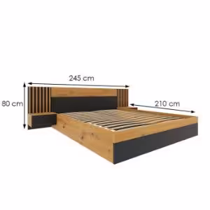 Obrazek Łóżko Nairobi 160 artisan/czarny