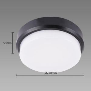 Obrazek Plafon Aron LED C 18W Black 4000K 03801