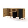 Obrazek Komoda Lina 3D dąb artisan/czarny