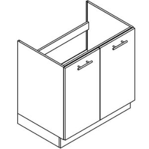 Obrazek Szafka kuchenna Denis d80zl czarny mat/biały