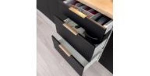 Obrazek Szafka kuchenna Denis d80zl czarny mat/biały