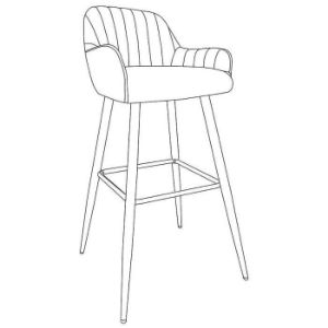 Obrazek Stołek 2-170ap Blue Velvet