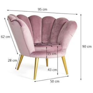 Obrazek Fotel Tristan Bluvel 91/złote