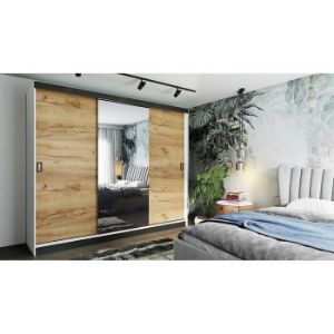 Obrazek Szafa Retro 200 1L biała / front crat złoty