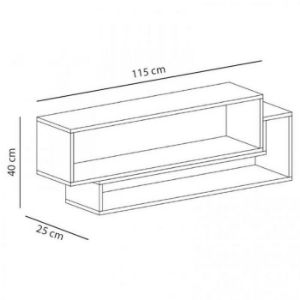 Obrazek Półka Mobi MO-14 wisząca 115 biały/turkus