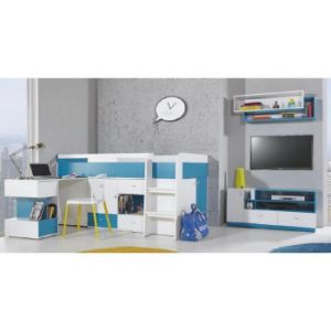 Obrazek Półka Mobi MO-14 wisząca 115 biały/turkus