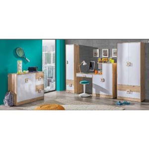 Obrazek Komoda Nico 120 biały/dąb jasny nr-8