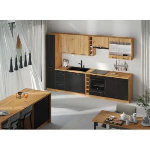 Obrazek Szafka kuchenna Modena 60dg bb czarny/dąb artisan
