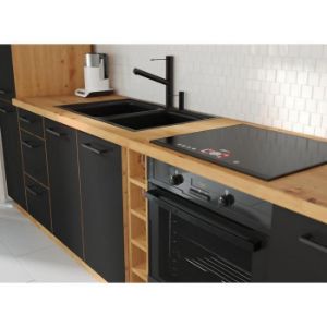 Obrazek Szafka kuchenna Modena 60dg bb czarny/dąb artisan