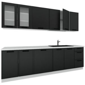 Obrazek Kuchnia Emily 260 czarny groszek bez blatu