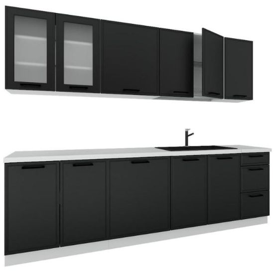 Obrazek Kuchnia Emily 260 czarny groszek bez blatu