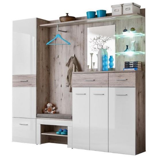 Obrazek Garderoba Gustavo IV + poduszka Dąb Wellington/biały