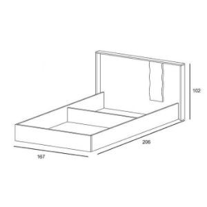 Obrazek Łoże Wood 31  160X200 bez pojemnika  biały/wotan