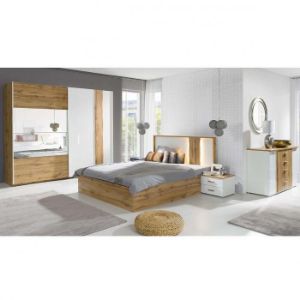 Obrazek Łoże Wood 31  160X200 bez pojemnika  biały/wotan