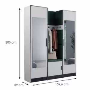 Obrazek Garderoba Roj 12 biała + Kronos 19 zielona