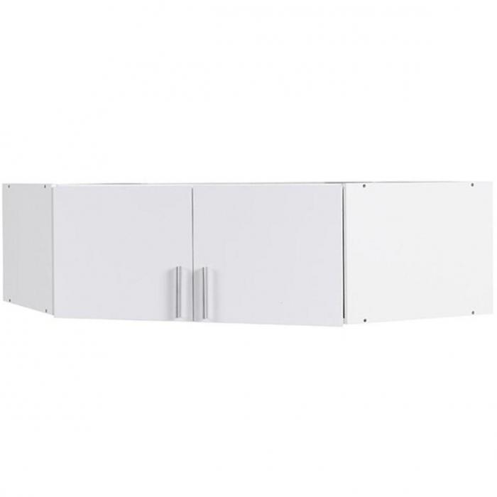 Nadstawka szafy narożnej Snow 06A 117 cm biały połysk/biały AL