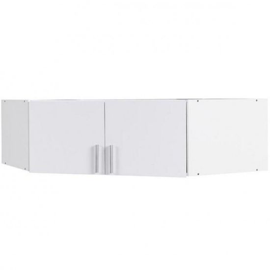 Obrazek Nadstawka szafy narożnej Snow 06A 117 cm biały połysk/biały AL