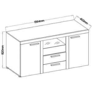 Obrazek Komoda Rumba 2f 2s Old Style Wood/Matera