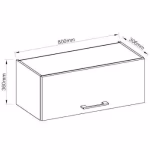 Obrazek Szafka kuchenna VIGO grafit mat 80GU-36 1F