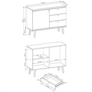 Obrazek Komoda Primo PKSZ107 dąb riviera