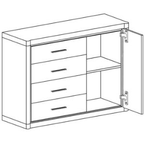 Obrazek Komoda Dallas D3 dąb truflowy