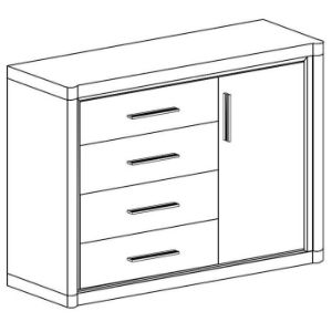 Obrazek Komoda Dallas D3 dąb truflowy