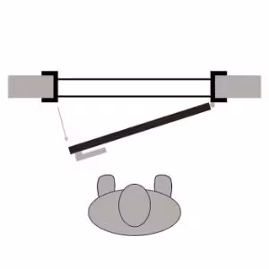 Obrazek Drzwi wewnętrzne Donato 4 80P antracyt B637 / WC + podcięcie