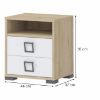 Obrazek Szafka nocna Kiki NS2-BK/KI-15 beech/white