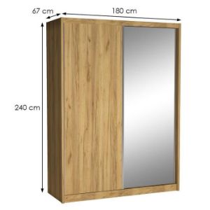 Obrazek Szafa Maciej 180 lustro kraft złoty