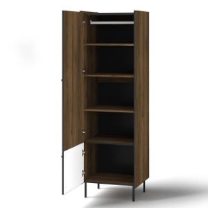 Obrazek Szafa Prestigo P2 2d Orzech War/San Seb/Czarny Mat