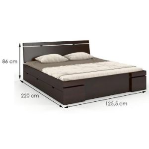 Obrazek Łóżko sosnowe Skandica Sparta maxi+sz 120X200 palisander 