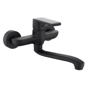 Obrazek Bateria zlewozmywakowa ścienna czarna