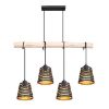 Obrazek Lampa 15451-4H czarno-złota Wood LW4