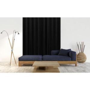 Obrazek Panel lamelowy 3D MDF/HDF Czarny mat 41x190x2750