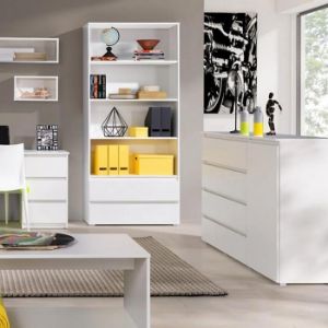 Obrazek Komoda Cosmo C06 4 szuflady 2 drzwi biały