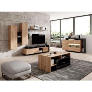 Obrazek Komoda Alva Dąb Craft Złoty/Antracyt