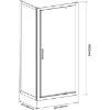 Obrazek Kabina kwadratowa Marko 90 czyste-chrom