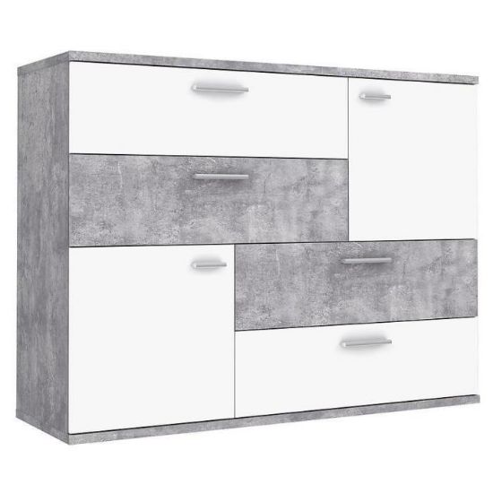 Obrazek Komoda Skive Beton Jasny/Biały