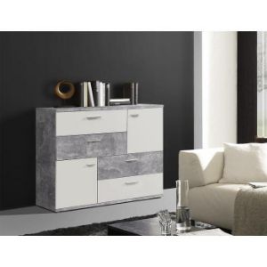 Obrazek Komoda Skive Beton Jasny/Biały