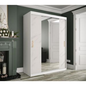 Obrazek Szafa Marmur T1 150 Biały/Marmur Biały