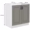 Obrazek Szafka kuchenna Stilo claygrey/biały 80zl 2f bb