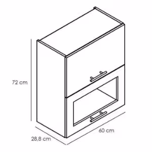 Obrazek Szafka kuchenna Denis w60grf/2 sd biały satyna mat/biały 