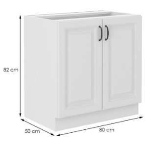 Obrazek Szafka kuchenna STILO biały mat/biały 80d 2f bb