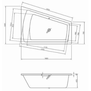 Obrazek Wanna Trend 160x120 prawa