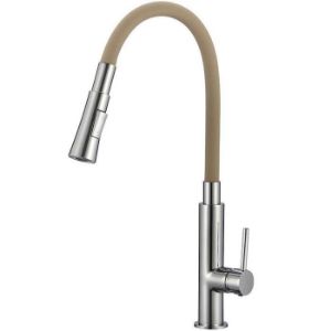 Obrazek Bateria zlewozmywakowa elastyczna Samba Slim beżowa