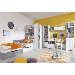 Obrazek Regał Sigma Si5 Biały Lux/Beton