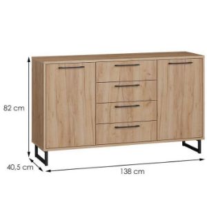 Obrazek Komoda Remius 2d4s D.Craft Złoty